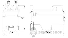 Незалежна основа теплового реле e.industrial.azh.85 для реле на 85А