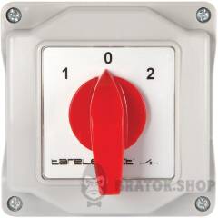 Пакетный переключатель LK16/3.323-ОВ/45 в корпусе, 3p, 1-0-2, 16А, IP44