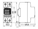 Реле контролю напруги та струму однофазне 63А з індикацією e.control.vc63 p0690030 у Києві