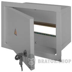 Корпус e.mbox.stand.w.12.z металевий, під 12 мод., що вбудовується, з замком