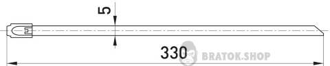 Стяжка кабельна металева покрита PPA  e.steel.tie.ppa.5.330, 330мм