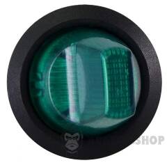 KCD1-5-101NH GR/B 220V Перемикач 1 клав. високий зелений з підсвічуванням
