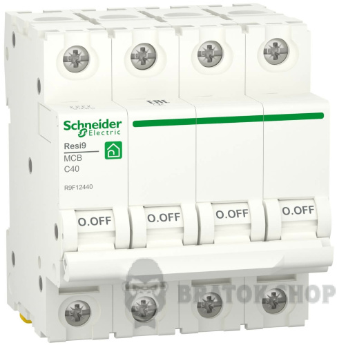 Автоматичний вимикач 4P 40A C 6кА Schneider Electric Resi9 (R9F12440)