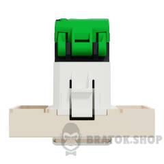 Розетка комп'ютерна RJ45, категорія 5 STP, 2 модулі, бежева Unica New Studio