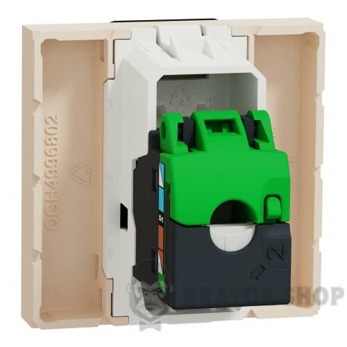 Розетка комп'ютерна RJ45, категорія 5 STP, 2 модулі, бежева Unica New Studio NU341344 в Киеве