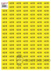 Самоклеящаяся наклейка "42В" e.sticker.voltage.42.1 (40х20мм) 102 шт/лист