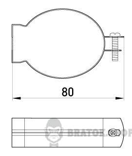 Кріплення металеве e.industrial.pipe.clip.hang.1-1/2"  для підвіски труб i0470005 у Києві