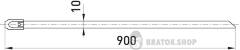 Стяжка кабельна металева покрита PPA e.steel.tie.ppa.10.900, 900мм