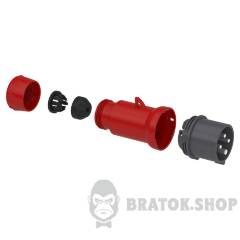Кабельна вилка PratiKa, пряма, 16 A, 2P + E, 200-250 В AC, IP44
