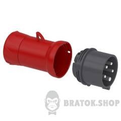 Кабельна вилка PratiKa, пряма, 16 A, 2P + E, 200-250 В AC, IP44