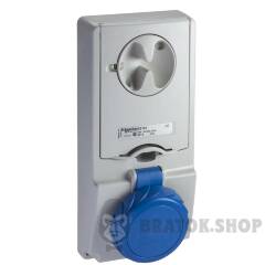 Unika interlocked socket - 16 A - 3P + N + E - 200...250 V AC - IP65 - panel