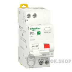 Дифференциальный автоматический выключатель 1P+N 6А C 10мА 6кА A Schneider Electric Resi9
