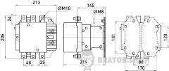 Контактор e.industrial.ukc.400.220, 400А, 220В, no
