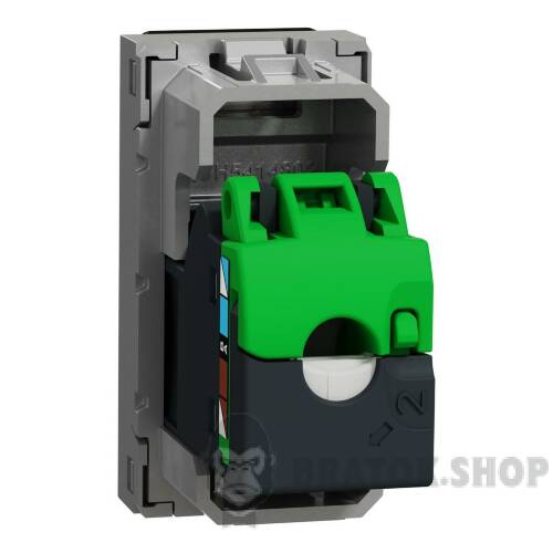 Розетка комп'ютерна RJ45, одинарна категорія 6 UTP, 1 модуль алюміній NU341430 в Киеве