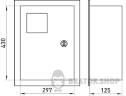 Корпус e.mbox.stand.w.f3.12.ze металлический, под 3-ф. электронный счетчик, встраиваемый 12 мод. с замком s0100072 в Киеве