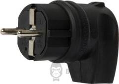 Вилка угловая каучуковая e.plug.rubber.angle.027.16, с ж/к, 16А