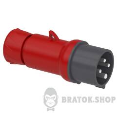 Кабельна вилка PratiKa, пряма, 16 A, 3P + E, 380-415 В AC, IP44