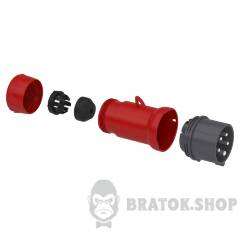 Кабельна вилка PratiKa, пряма, 16 A, 3P + E, 380-415 В AC, IP44