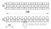 Клемна колодка ділима, 12груп  e.tc.stand.12.10, 10 А s016003