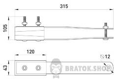 Анкерный изолированный зажим eiclamp.pro.70.120.c, 70-120 кв.мм