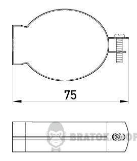 Кріплення металеве e.industrial.pipe.clip.hang.1-1/4"  для підвіски труб i0470004 у Києві