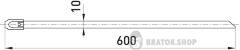 Стяжка кабельна металева покрита PPA e.steel.tie.ppa.10.600, 600мм