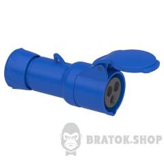 КАБ.РОЗЕТКА, ШВИД.16А 2P+E IP44 250В