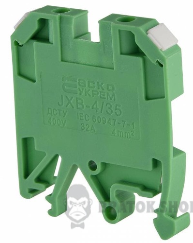 Клеммник винтовой 32A АСКО-Укрем 4/35 зеленый A0130010012 в Сумах