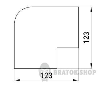 Плоский кут  e.trunking.blend.angle.stand.100.40 для короба 100х40мм у Сумах