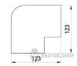 Плоский кут  e.trunking.blend.angle.stand.100.40 для короба 100х40мм у Сумах