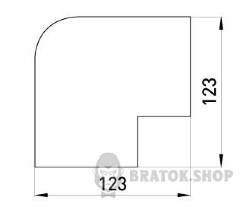 Плоский кут e.trunking.blend.angle.stand.100.40 для короба 100х40мм
