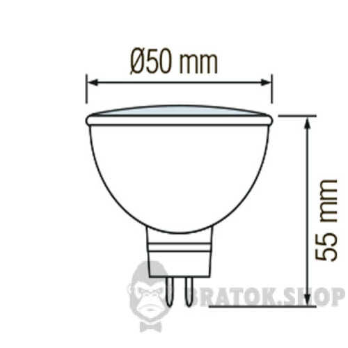 Світлодіодна лампа LED GU5.3 MR16 4W 3000K Horoz Electric FONIX (001-001-0004-021)