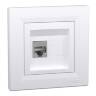 Розетка компьютерная RJ45 UTP 5E одинарная Schneider Electric Asfora белый EPH5000121