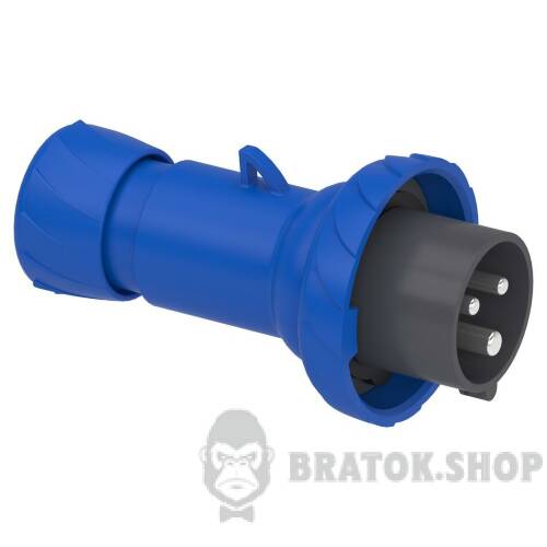Кабельна вилка PratiKa, пряма, 16 A, 2P + E, 200-250 В AC, IP67 PKE16M723 у Києві