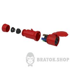 КАБ.РОЗЕТКА, ШВИД.16А 3P+E IP44 380В