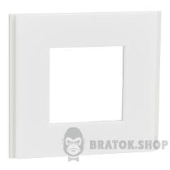 Рамка 1-постова Unica Deco Material, матовий білий