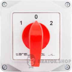 Пакетный переключатель LK25/3.323-ОВ/45 в корпусе, 3p, 1-0-2, 25А, IP44