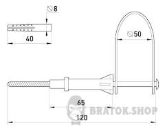 Дюбель зі стяжкою e.holder.pro.s під гвинт