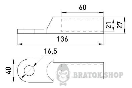 Оцинкований кабельний наконечник e.end.stand.z.240 s021011 у Києві