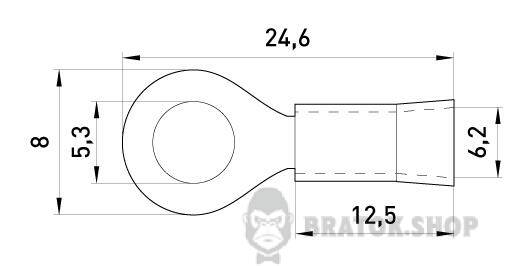 Ізольований наконечник e.terminal.stand.rv3.3,5.5.grey 2.5-4 кв.мм, сірий, 100шт s1036048 у Києві