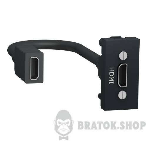 Розетка HDMI, 1 модуль антрацит NU343054 в Киеве