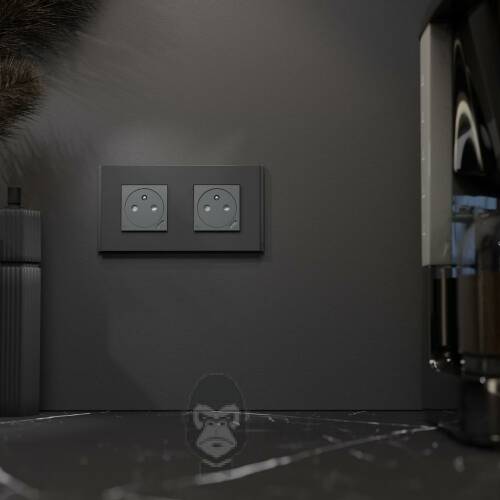 Рамка 2-постова Unica Deco Material, каучук NU600472