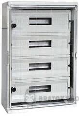 Корпус ударопрочный из АБС-пластика e.plbox.400.600.200.60m.tr, 400х600х200мм, IP65 с прозрачной дверцей и панелью под 60 модулей