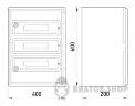 Корпус ударопрочный из АБС-пластика e.plbox.400.600.200.60m.tr, 400х600х200мм, IP65 с прозрачной дверцей и панелью под 60 модулей CP5115 в Киеве
