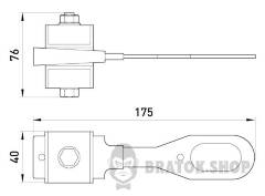 Анкерный изолированный зажим eiclamp.4.16.25.zr, усиленный, 16-25 кв.мм