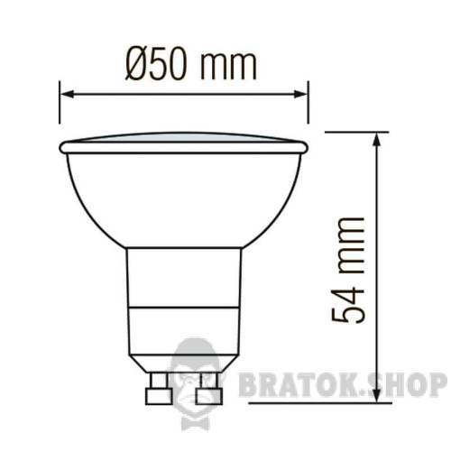 Світлодіодна лампа LED GU10 MR16 6W 4200K Horoz Electric VISION (001-022-0006-060) у Сумах