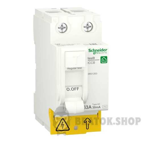Дифреле ПЗВ 2P 63А 30mА AC Schneider Electric Resi9 (R9R51263)