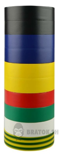 Ізолента ПВХ набір 10x20м 0.13/19мм АСКО-УКРЕМ A0150020023 у Сумах