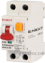 Вимикач диференційного струму (дифавтомат) e.industrial.elcb.2.C10.30, 2р, 10А, С, 30мА