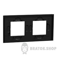 Рамка 2-постова Unica Deco Material, чорний папір
